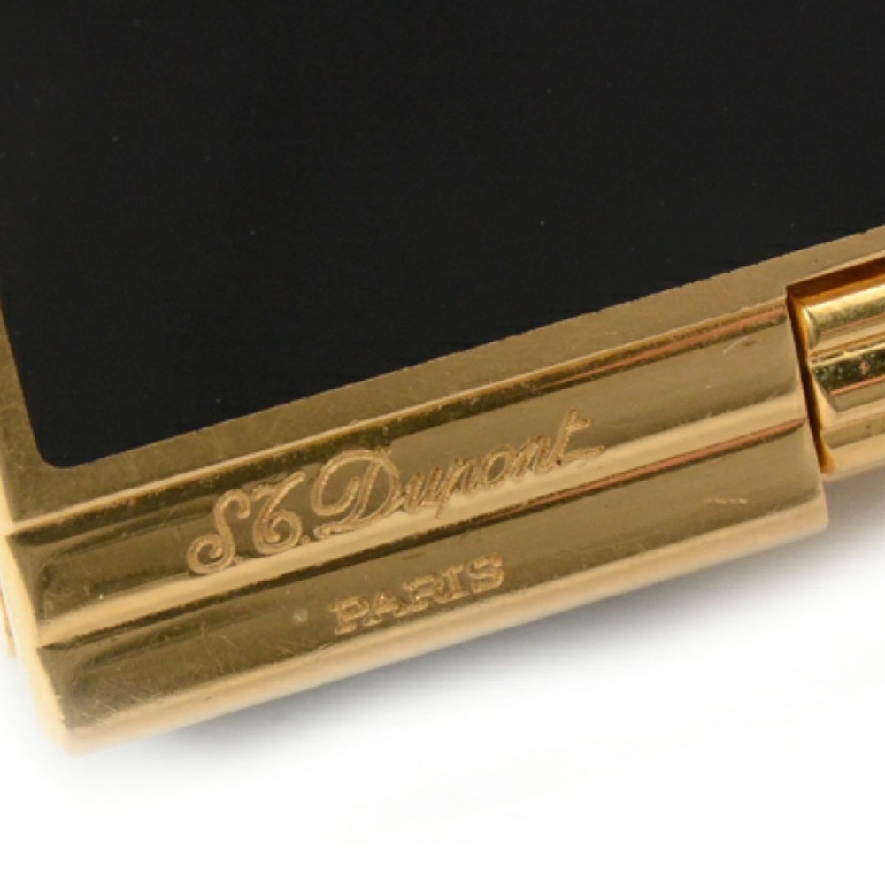 Rare Vintage  DuPont Gatsby Lighter Gold and Plated With Black Lacquer(Authentic - Picture 15 of 16